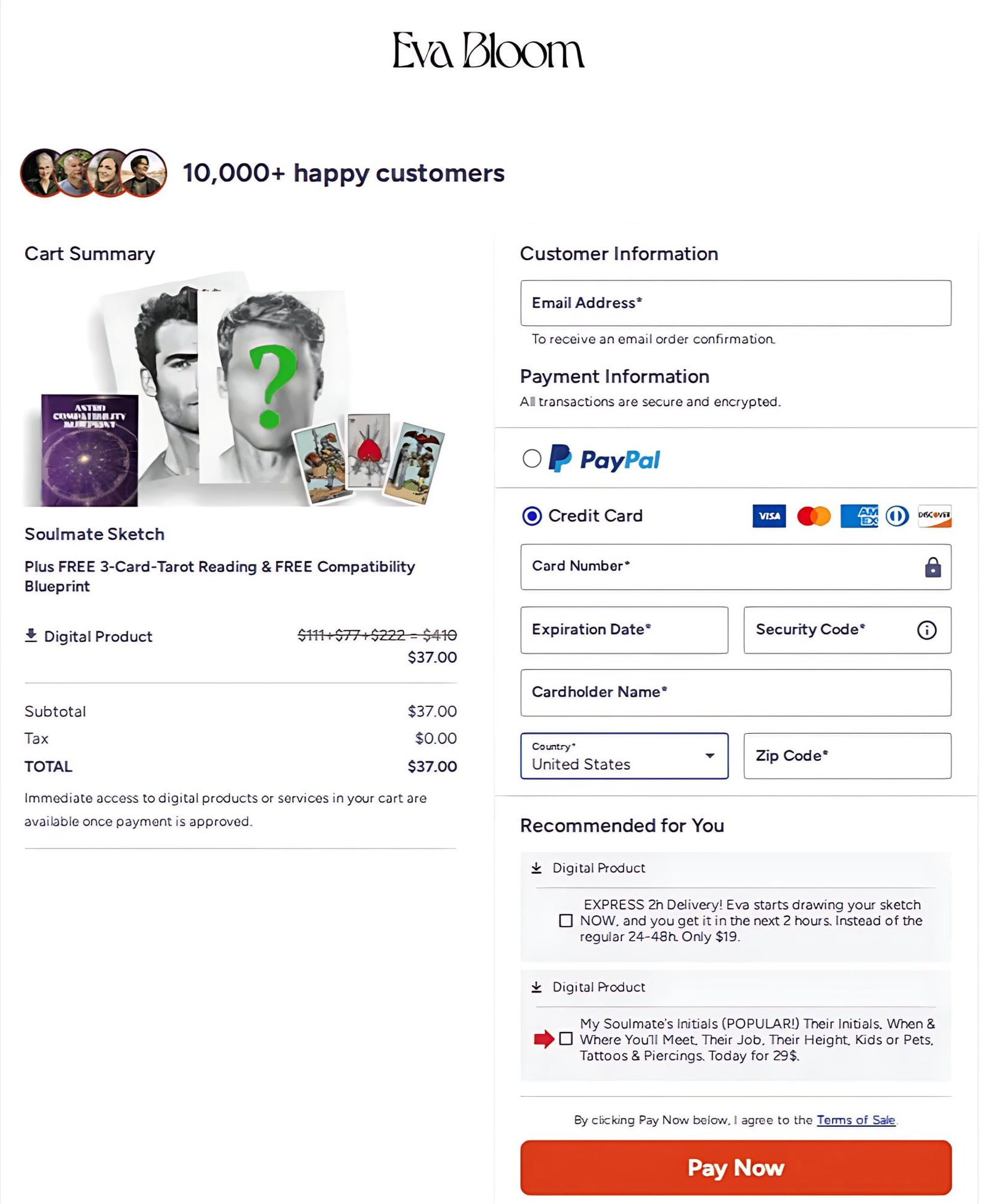 Eva Bloom order-page